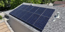 12 panel rooftop solar array